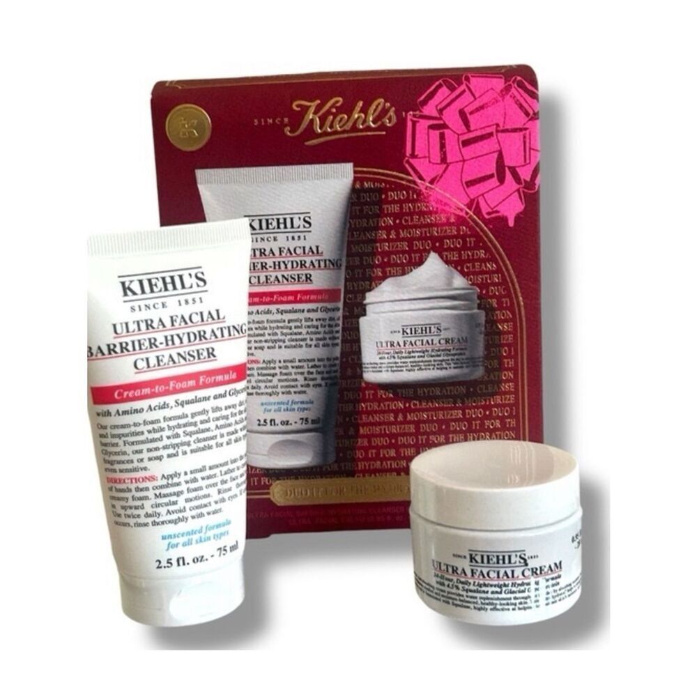 Kiehl's Duo Set Ultra Facial Barrier Hydrating Cleanser & Ultra Facial Cream NIB